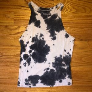 Tie-dye high neck tank